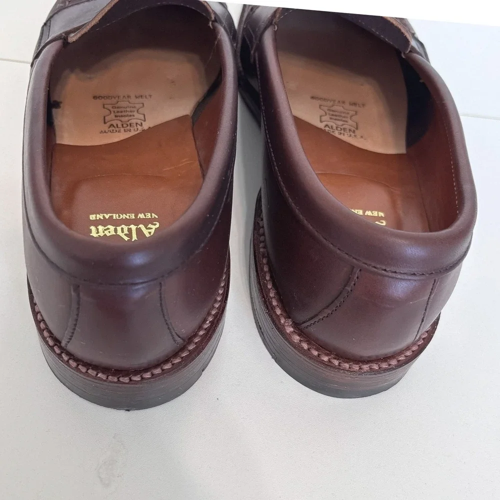 Alden 17831F Mens Half Strap LHS Penny Loafer 9 B/D Cordovan Brown Leather USA